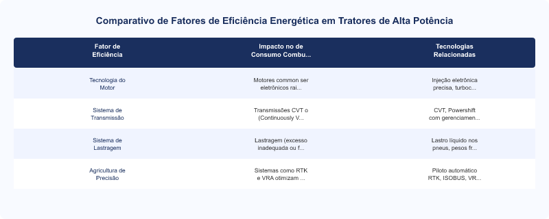 Diagrama técnico: Consumo de Combustível em Tratores de Alta Potência: Análise de Eficiência