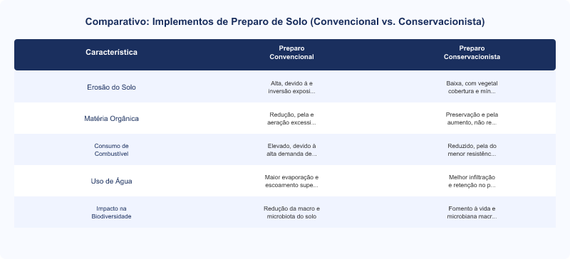 Diagrama técnico: Implementos Agrícolas: Evolução e Impacto na Conservação do Solo